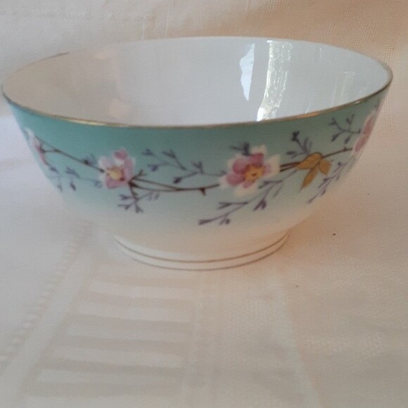Antique D&C Limoges Bowl Hand Painted Cherry Blossom Porcelain Delinieres & Cie - Picture 3 of 12